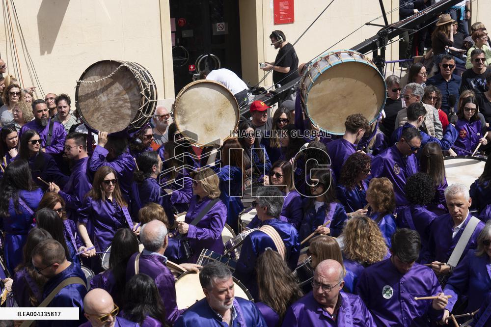 Breaking of the Hour of Calanda in Teruel - Spain
