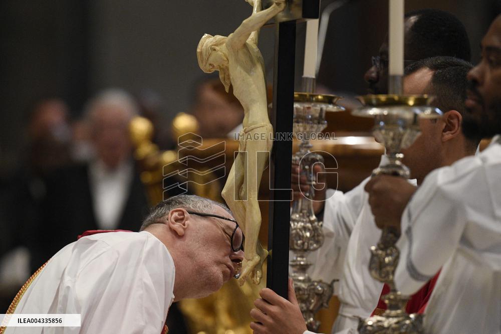 Lords Passion on Good Friday Celebration - Vatican