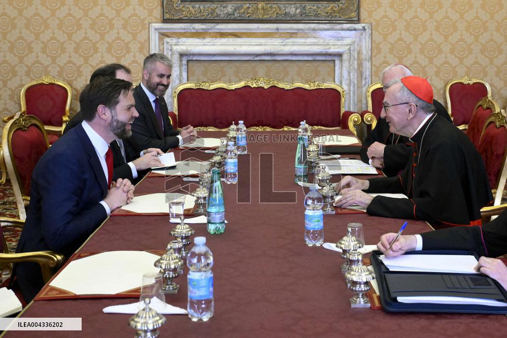 J.D. Vance meets with Vatican Secretary of State Pietro Parolin - Vatican