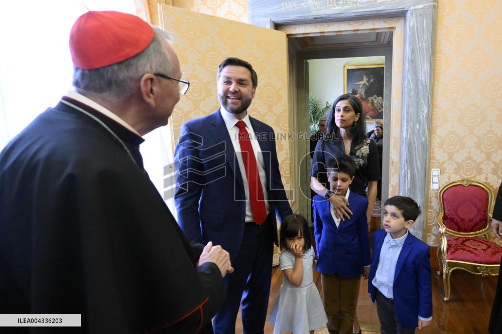 J.D. Vance meets with Vatican Secretary of State Pietro Parolin - Vatican
