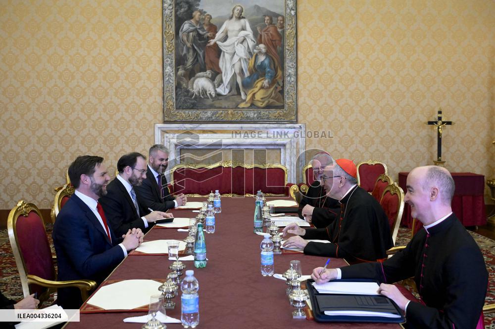 J.D. Vance meets with Vatican Secretary of State Pietro Parolin - Vatican