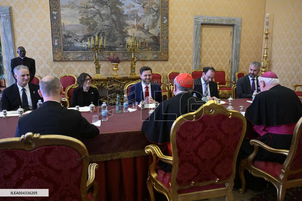 J.D. Vance meets with Vatican Secretary of State Pietro Parolin - Vatican