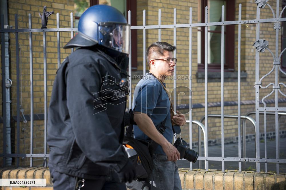 Pro-Palestinian activists occupy a building in Humboldt University - Berlin