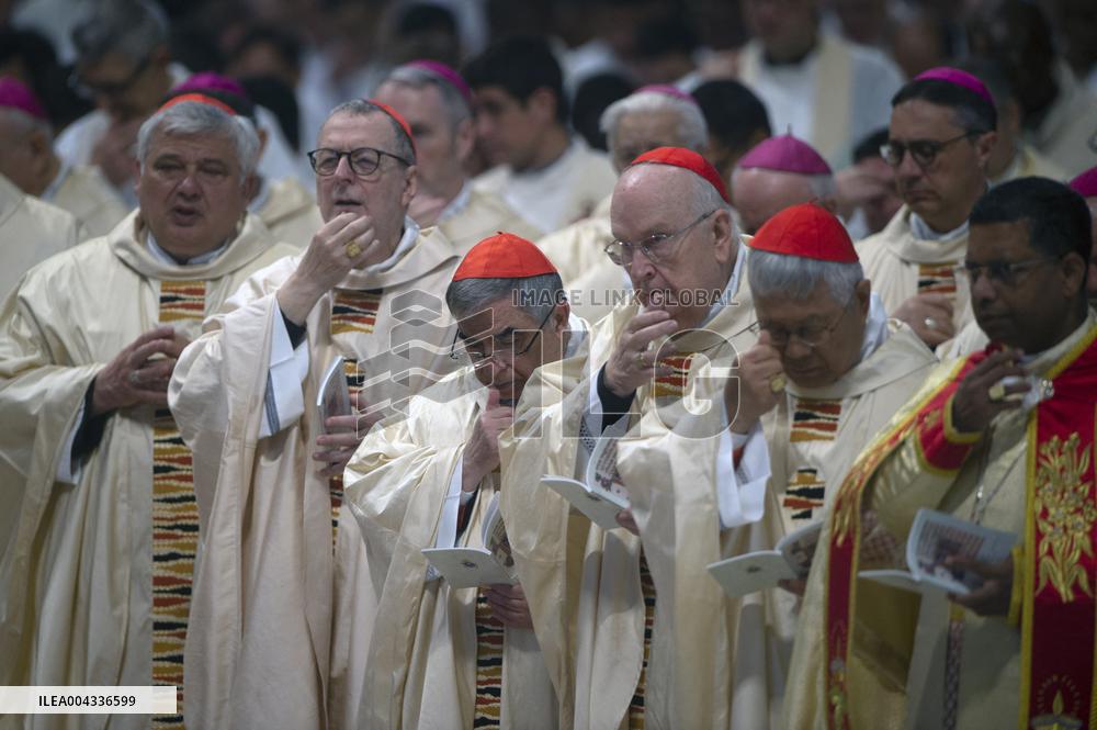 Chrism Mass Presided by Cardinal Domenico Calcagno - Vatican