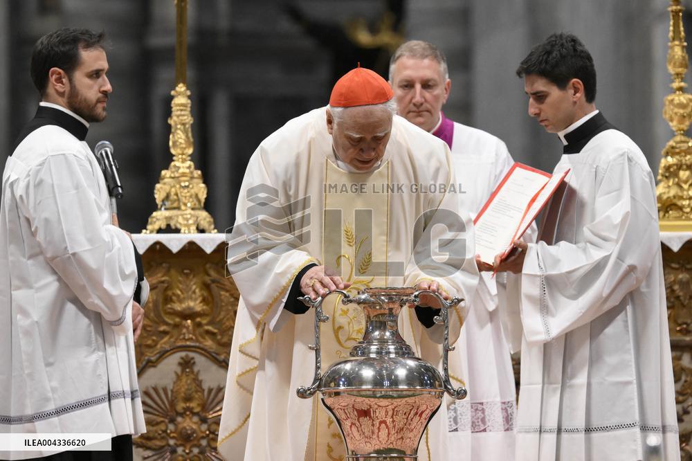 Chrism Mass Presided by Cardinal Domenico Calcagno - Vatican