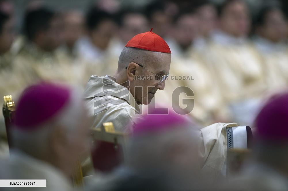 Chrism Mass Presided by Cardinal Domenico Calcagno - Vatican