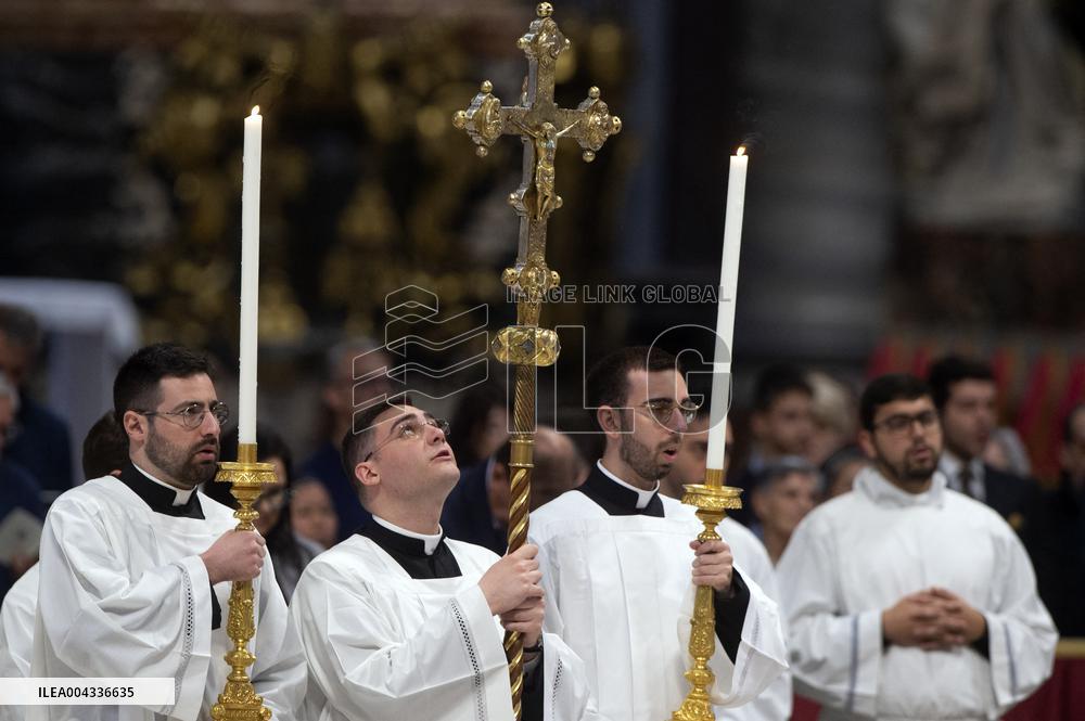 Chrism Mass Presided by Cardinal Domenico Calcagno - Vatican