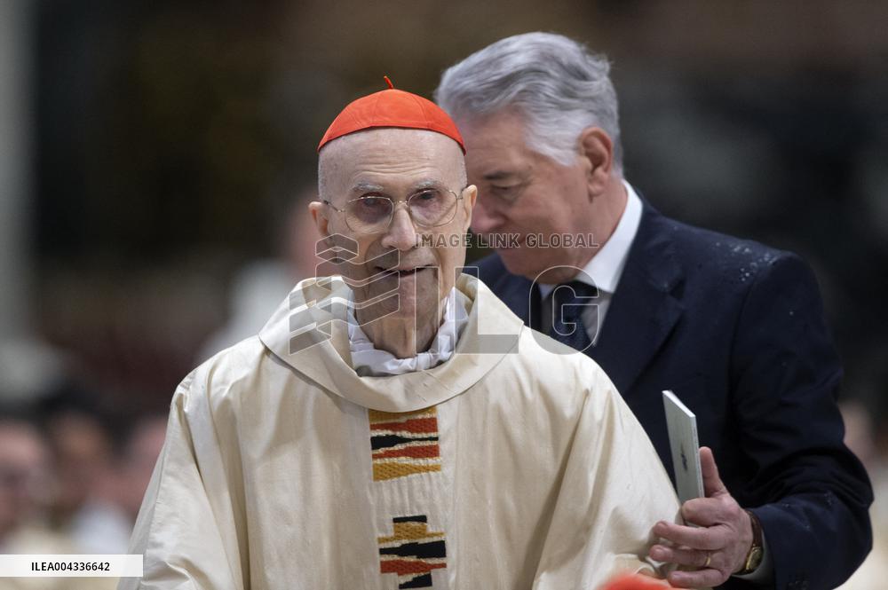 Chrism Mass Presided by Cardinal Domenico Calcagno - Vatican