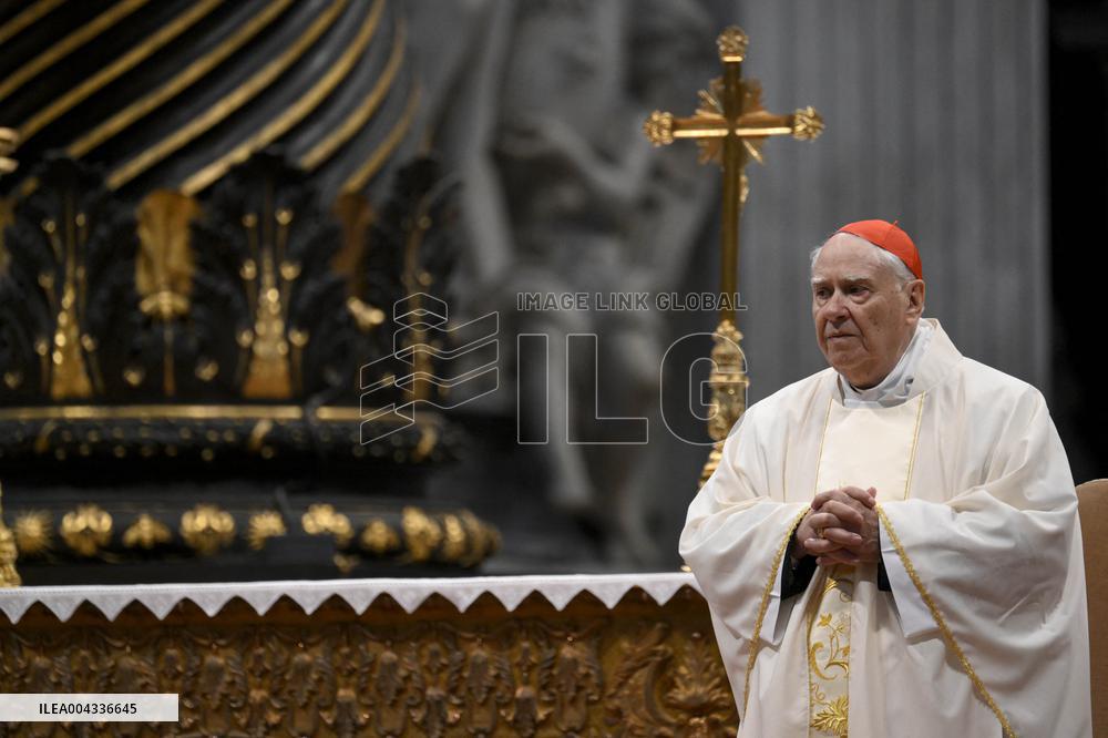 Chrism Mass Presided by Cardinal Domenico Calcagno - Vatican