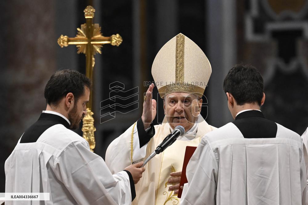 Chrism Mass Presided by Cardinal Domenico Calcagno - Vatican