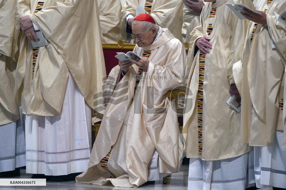 Chrism Mass Presided by Cardinal Domenico Calcagno - Vatican
