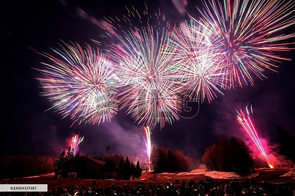 Mount Fuji Fireworks Show - Japan