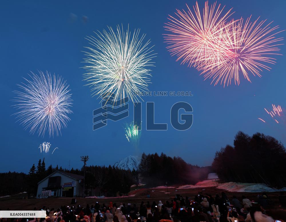 Mount Fuji Fireworks Show - Japan