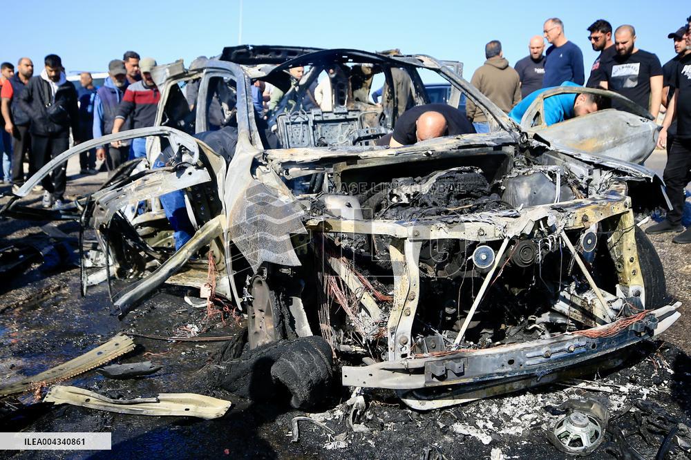 Israeli drone strike in Sidon - Lebanon