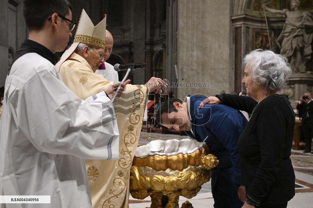 Easter Vigil At St Peter Basilica - Vatican