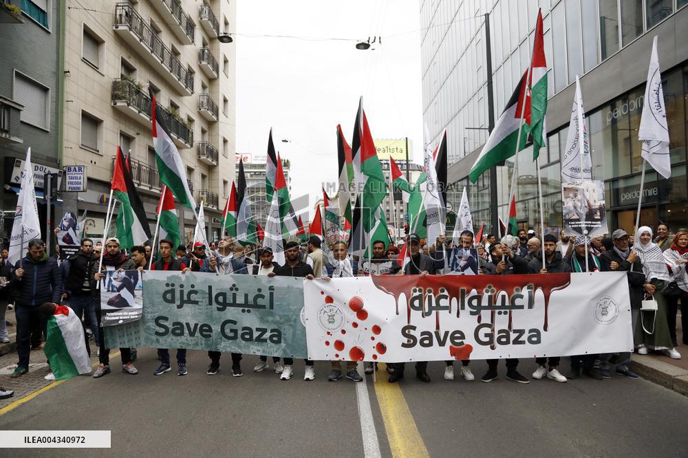 March In Solidarity With The Palestinian People - Milan