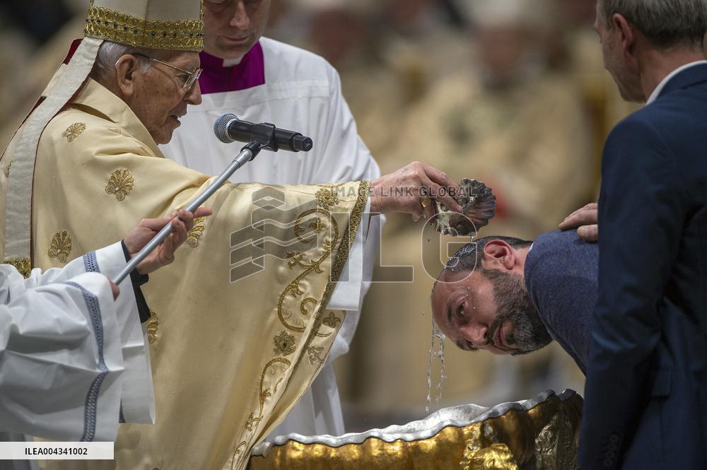 Easter Vigil At St Peter Basilica - Vatican