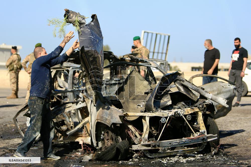 Israeli drone strike in Sidon - Lebanon