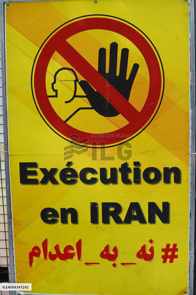 Protest Against the Execution of Political Prisoners in Iran - Paris