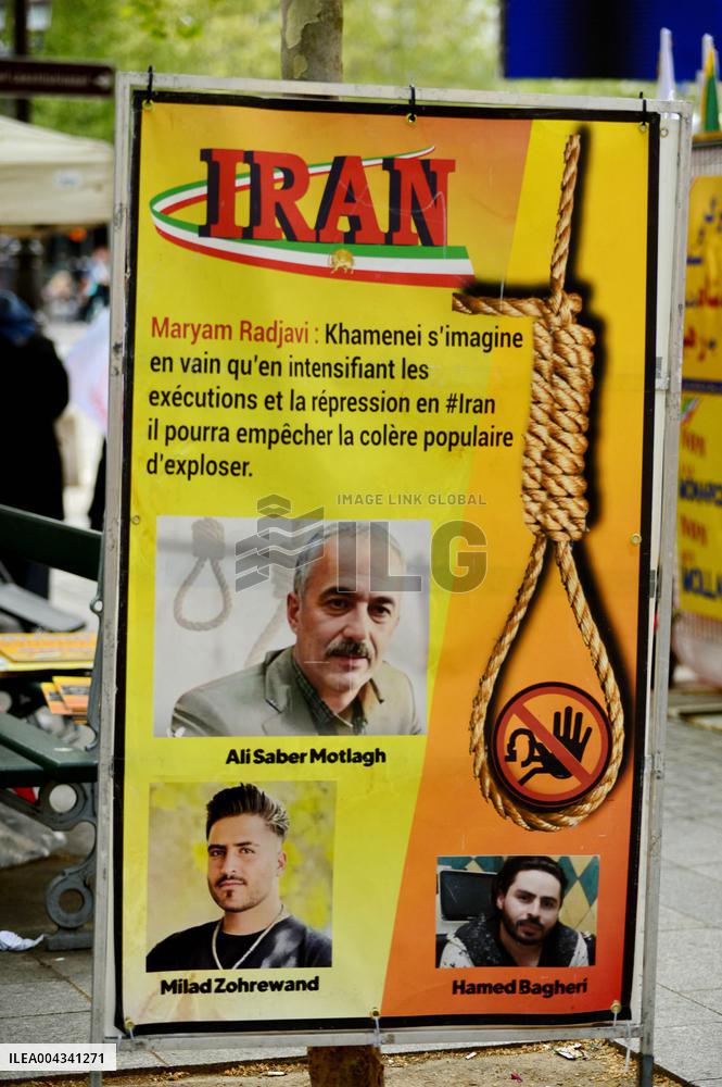 Protest Against the Execution of Political Prisoners in Iran - Paris