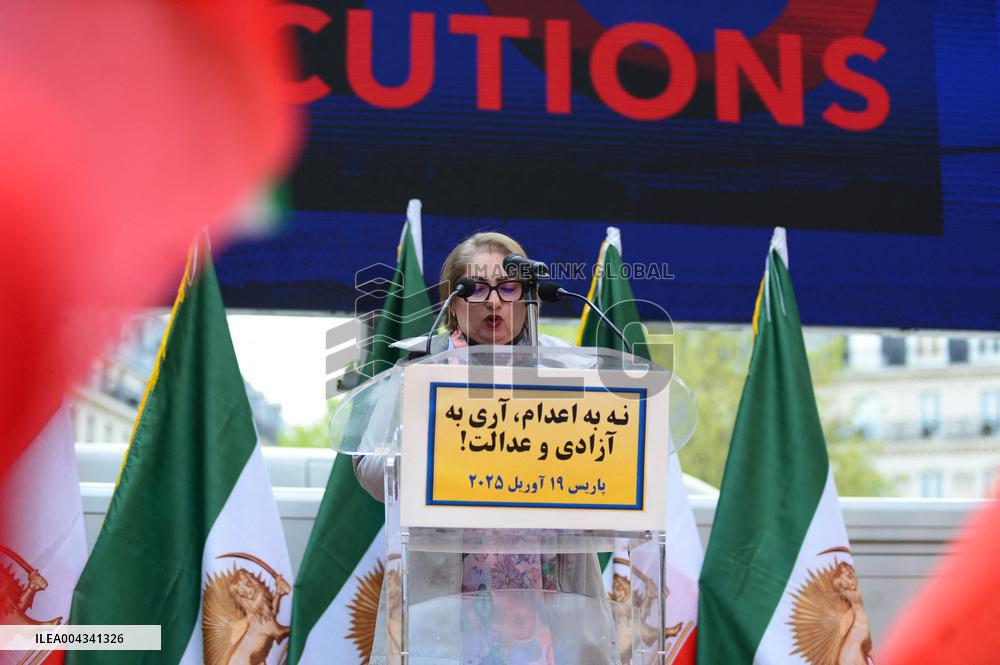 Protest Against the Execution of Political Prisoners in Iran - Paris