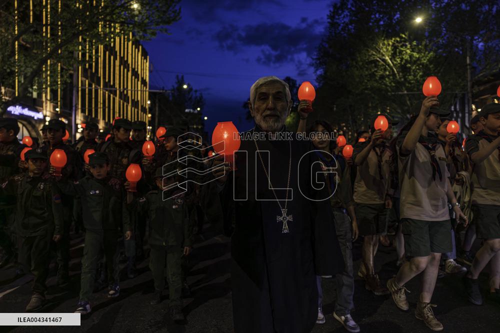 Armenia Holy Saturday at Saint Sarkis Cathedral - Yerevan