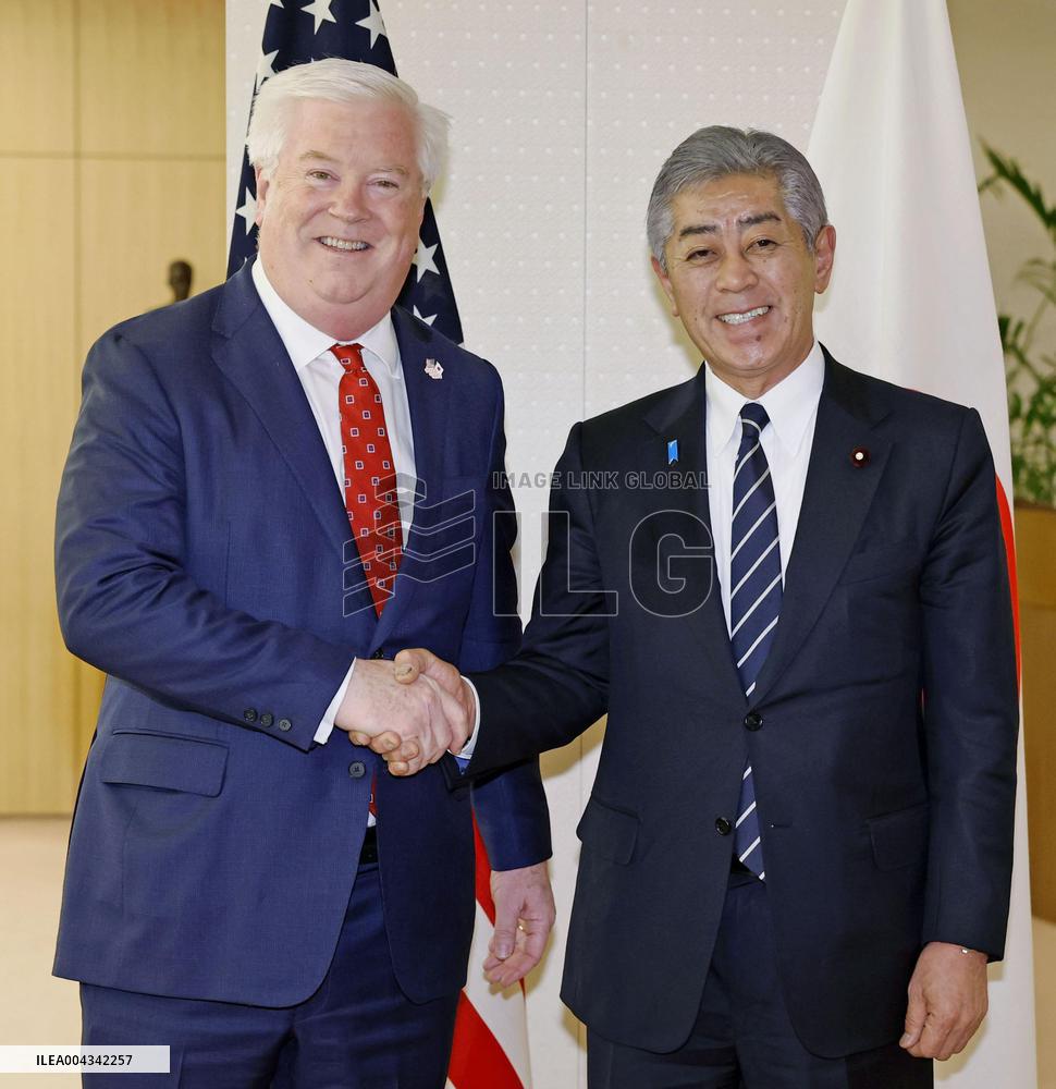 Japan Foreign Minister Iwaya meets U.S. envoy Glass