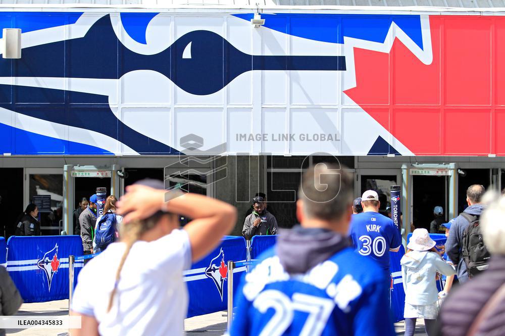 Fans Outside Rogers Centre Before Seattle Mariners V Toronto Blue Jays