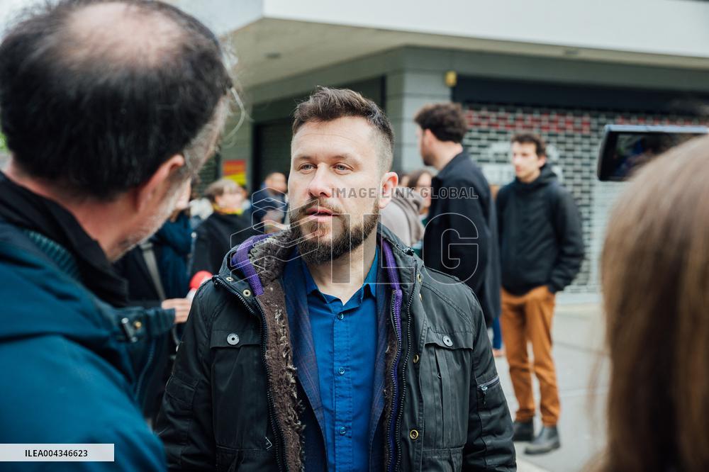 Demonstration After the Subway Shooting - Rennes