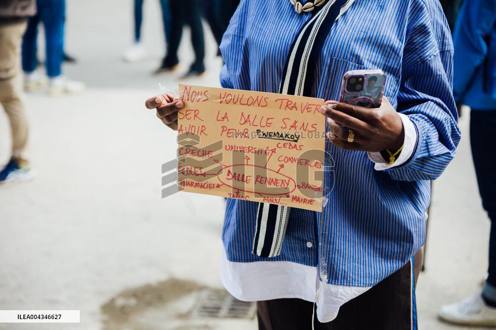 Demonstration After the Subway Shooting - Rennes