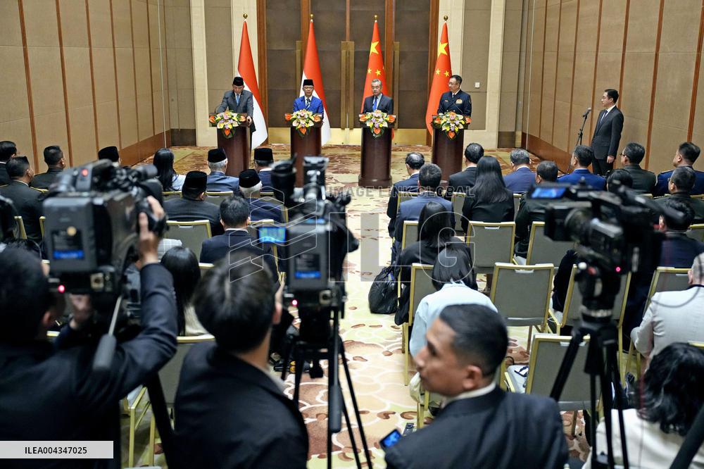 China-Indonesia foreign, defense ministerial talks