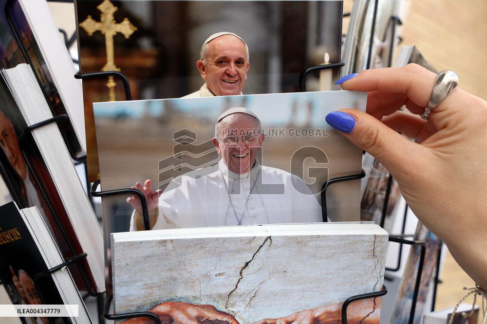 St. Peter's Square on the day of Pope Francis' death.
