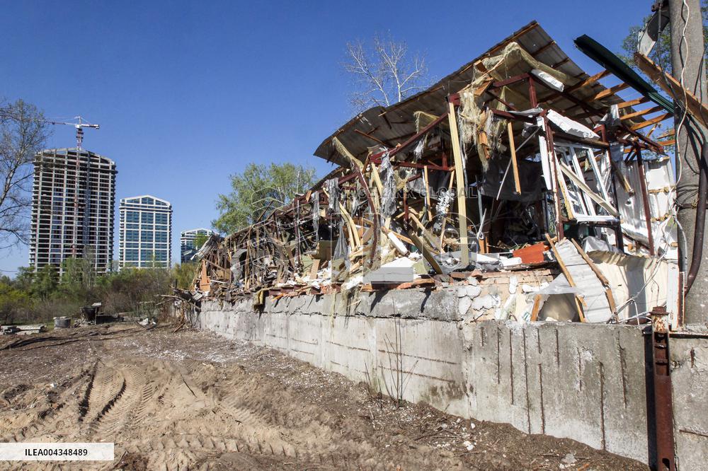 Consequences of Russian missile attack in Dnipro