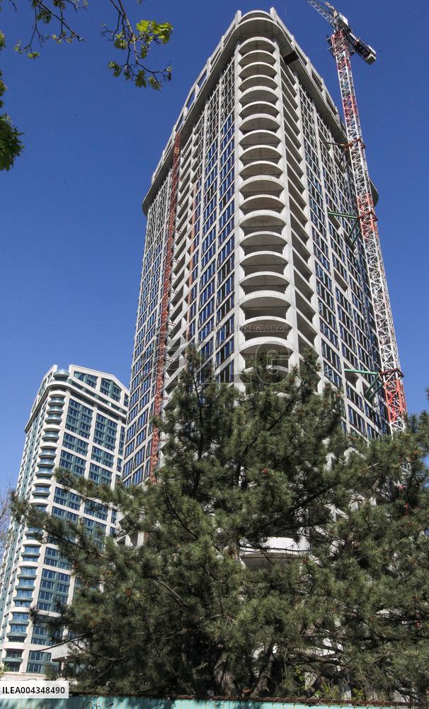 Consequences of Russian missile attack in Dnipro