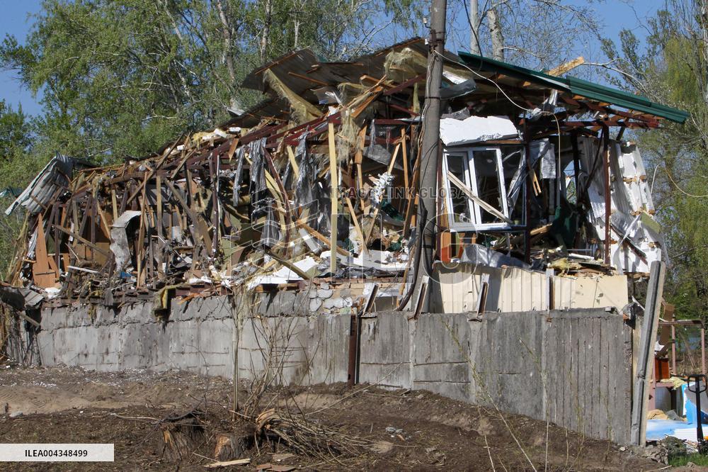 Consequences of Russian missile attack in Dnipro