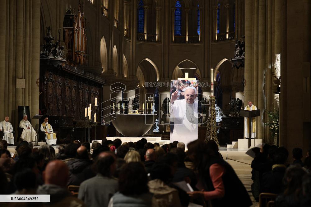 Prayer Vigil for Pope Francis - Paris