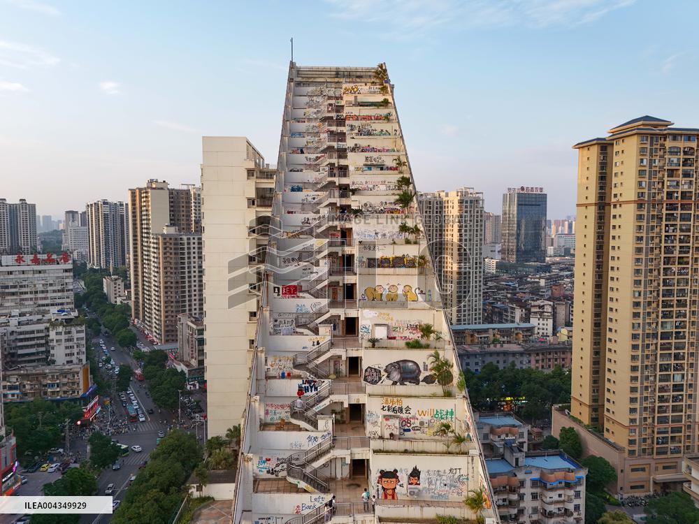 Graffiti Staircase Building in Nanning