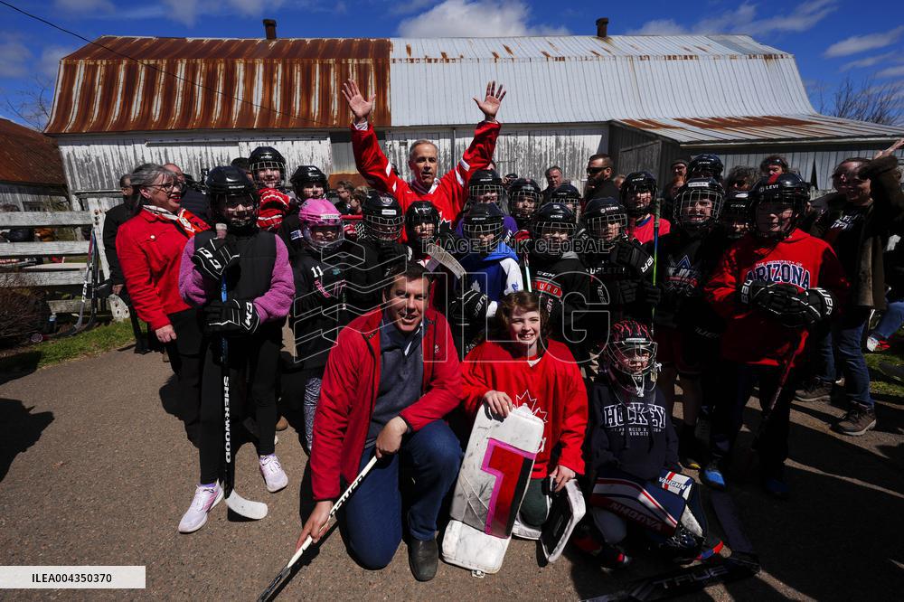 BBQ Leader Mark Carney Campaigns in Upper Onslow - Canada