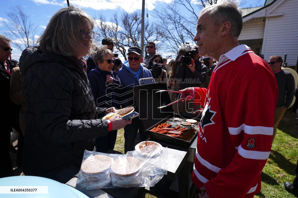 BBQ Leader Mark Carney Campaigns in Upper Onslow - Canada
