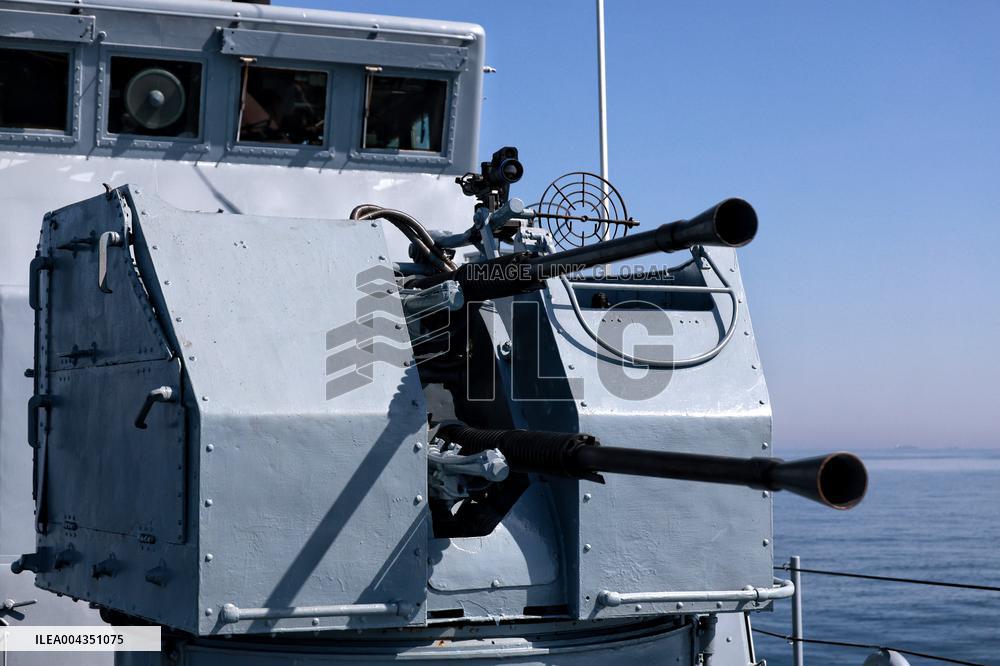 Ukrainian Navy on patrol in Black Sea off Odesa coast