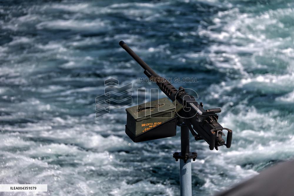 Ukrainian Navy on patrol in Black Sea off Odesa coast