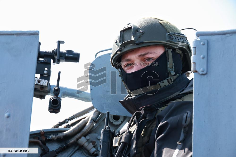 Ukrainian Navy on patrol in Black Sea off Odesa coast