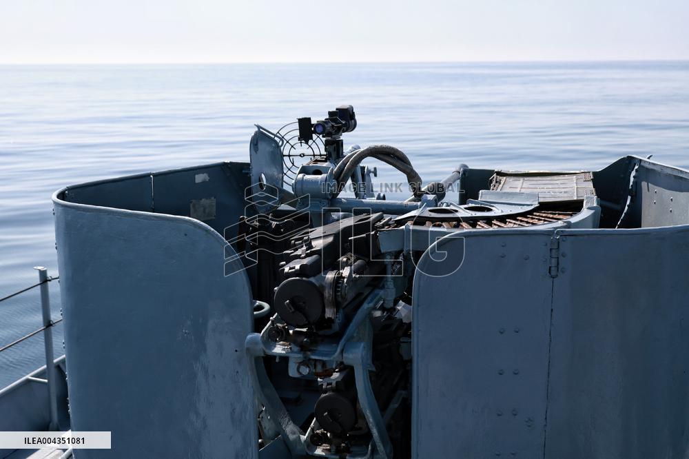 Ukrainian Navy on patrol in Black Sea off Odesa coast
