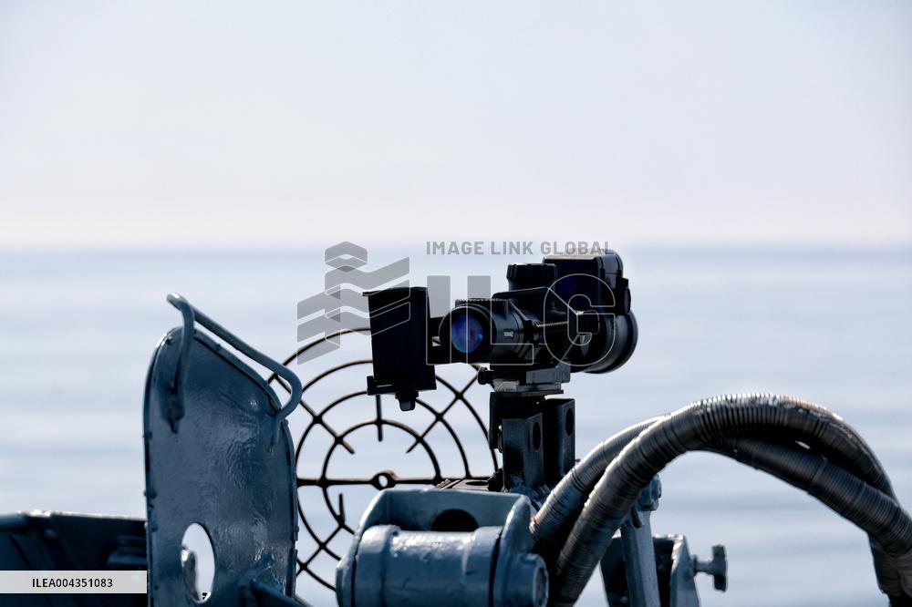 Ukrainian Navy on patrol in Black Sea off Odesa coast