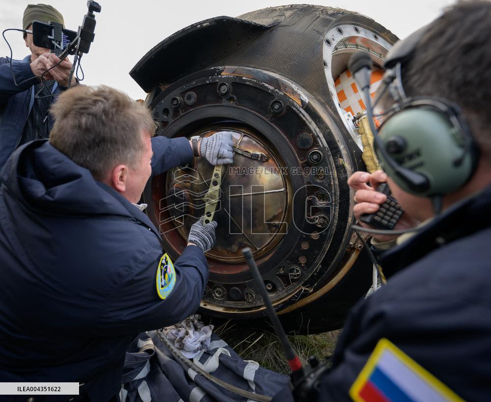 Expedition 72 Soyuz Landing in Kazakhstan