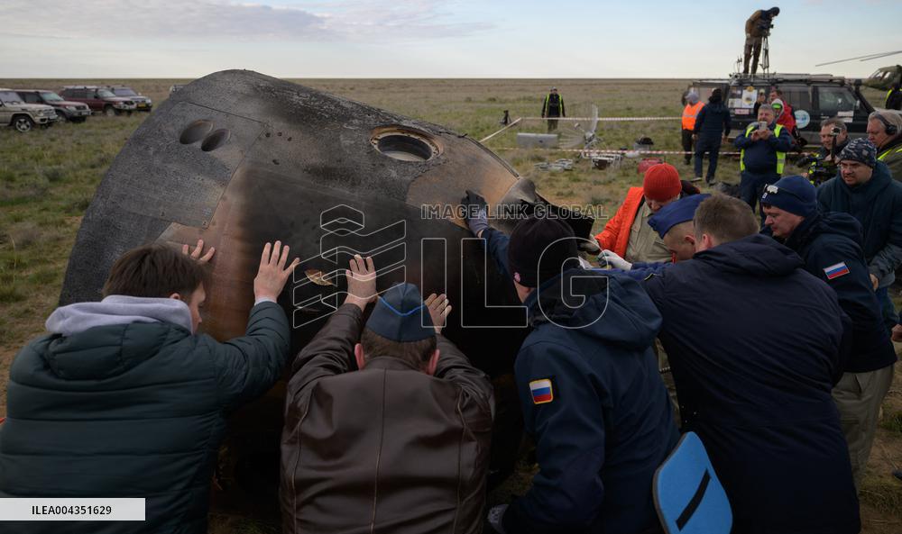 Expedition 72 Soyuz Landing in Kazakhstan