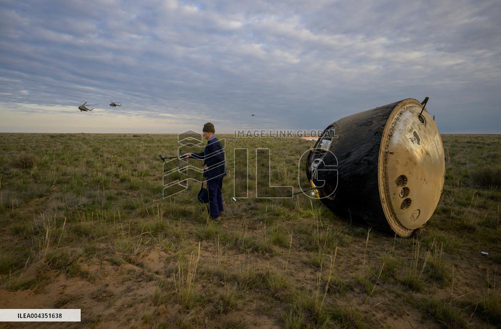 Expedition 72 Soyuz Landing in Kazakhstan