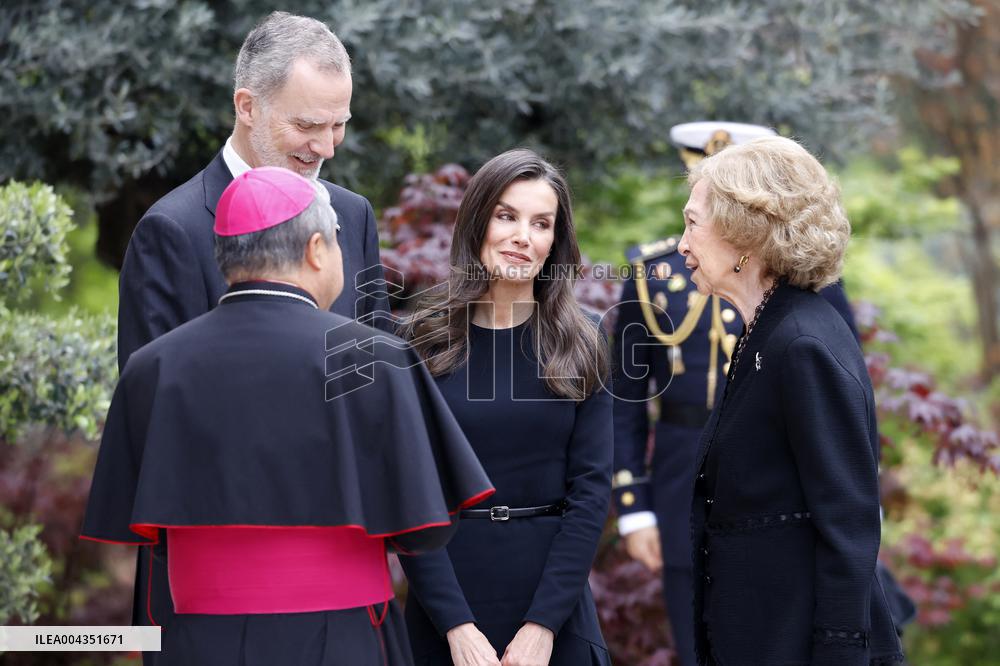 Spanish Royal Pay Tribute to Pope Francis - Madrid