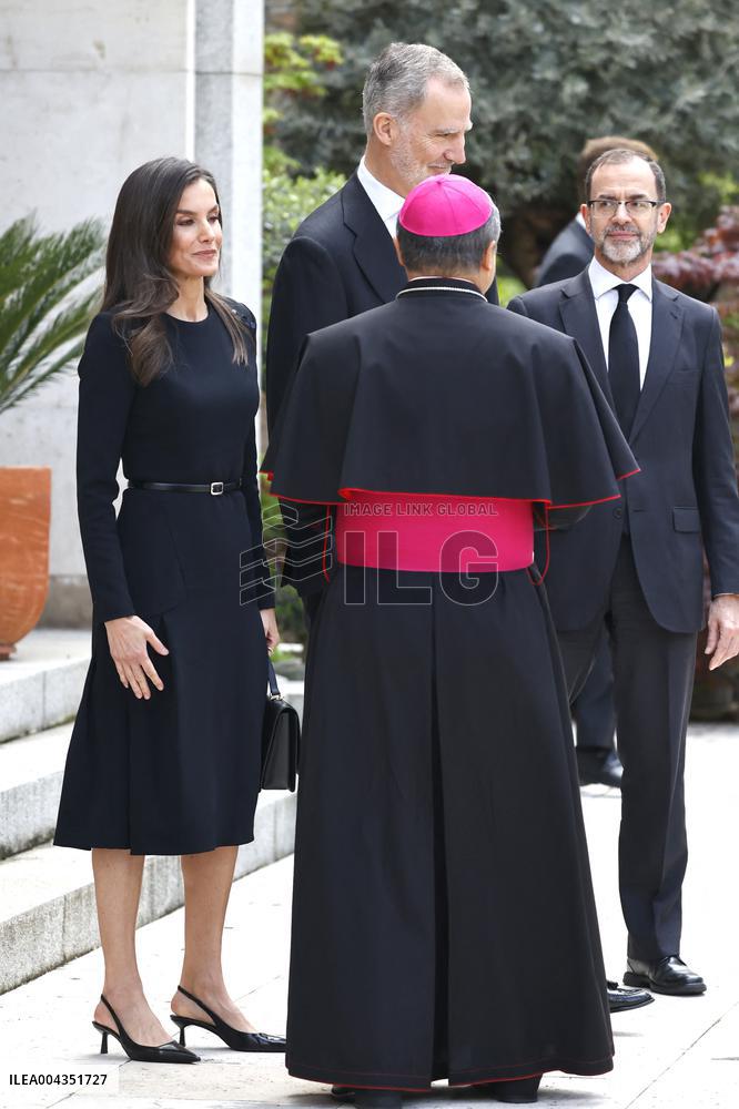 Spanish Royal Pay Tribute to Pope Francis - Madrid