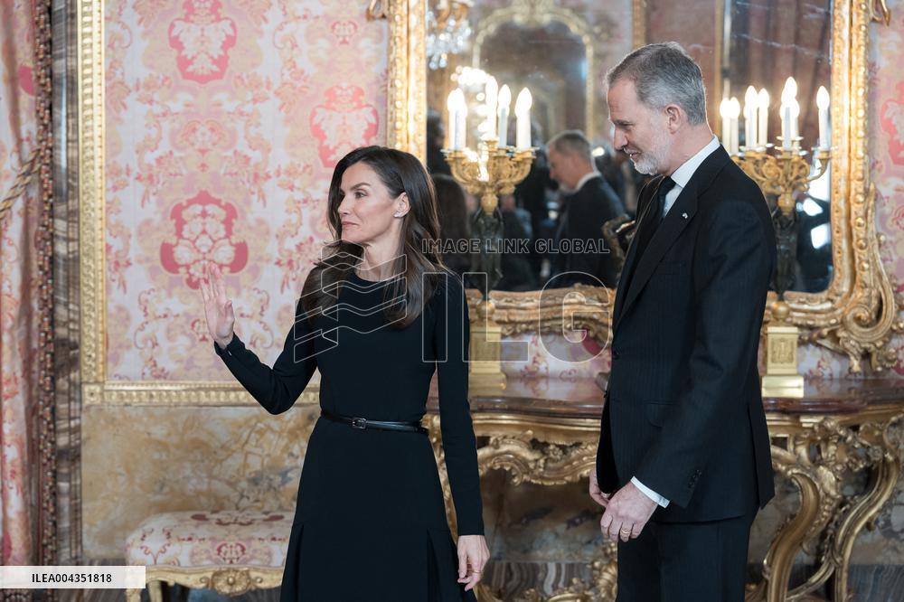 Royal At The Lunch Ceremony for Miguel De Cervantes Awards - Madrid